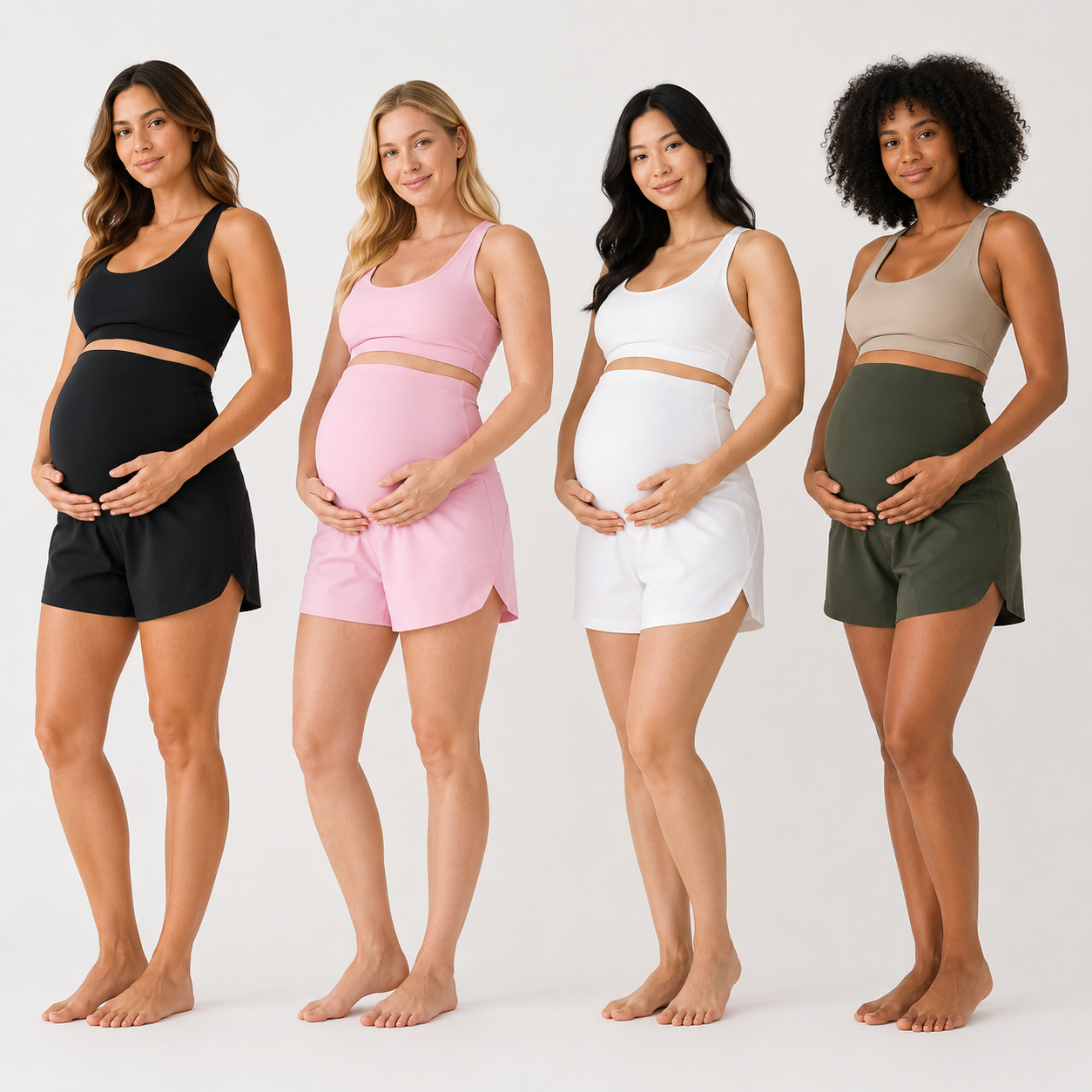 TRUEMADE™ Maternity Bump Shorts | Non-Roll Over-Belly Support
