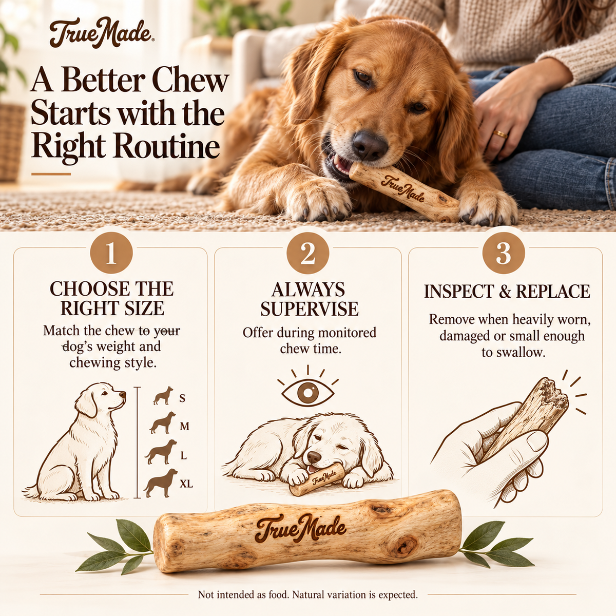 TrueMade™ Natural Coffee Wood Chew