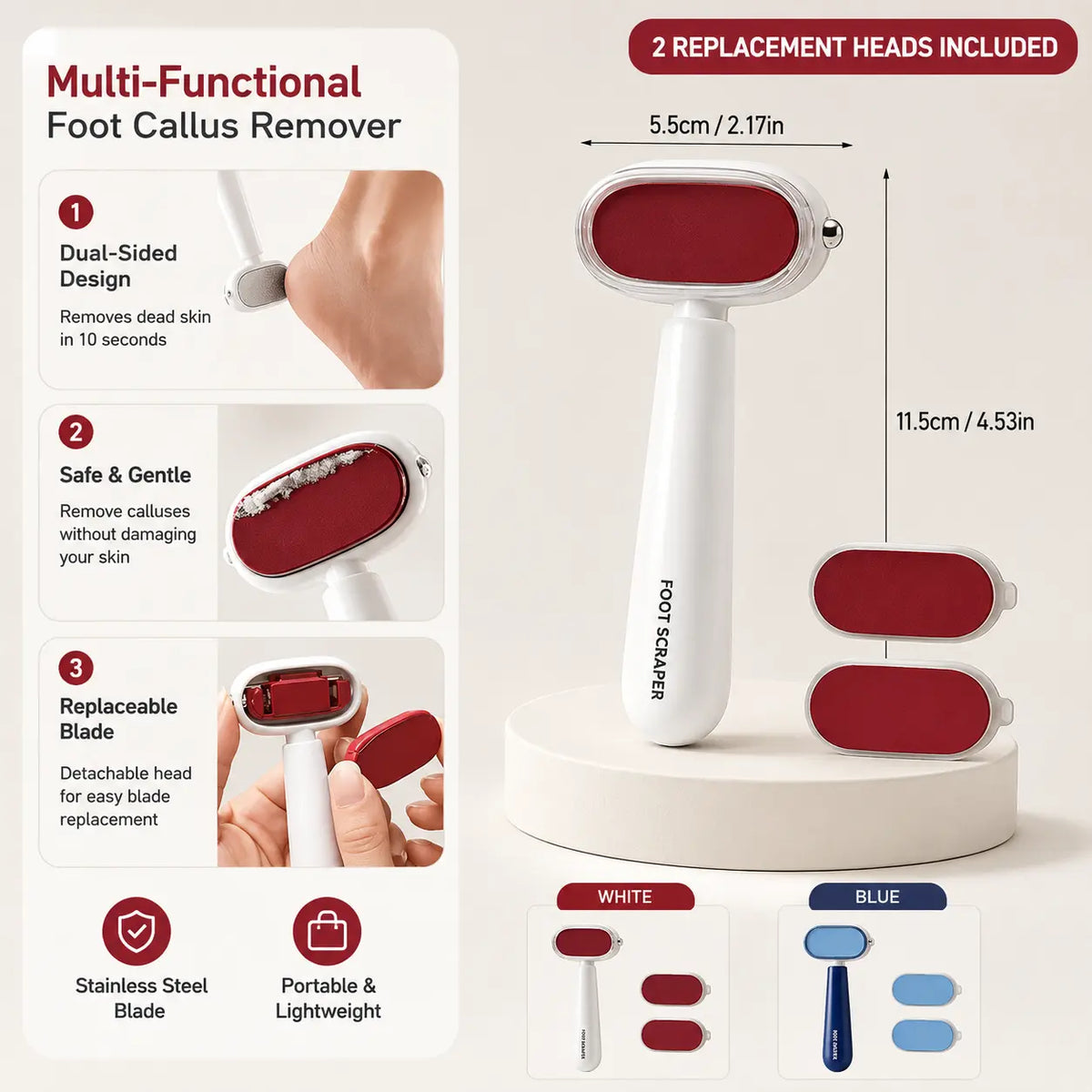 Professional Dual-Sided Foot Care Tool