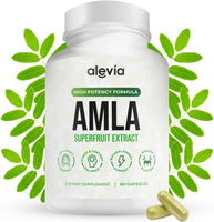 Alevia Organic Amla Capsules 1000mg – Indian Gooseberry Amla Fruit Supplement – Organic Amla Powder Organic for Antioxidant, Energy & Digestive Support – Ayurvedic Wellness Formula – 60 Capsules