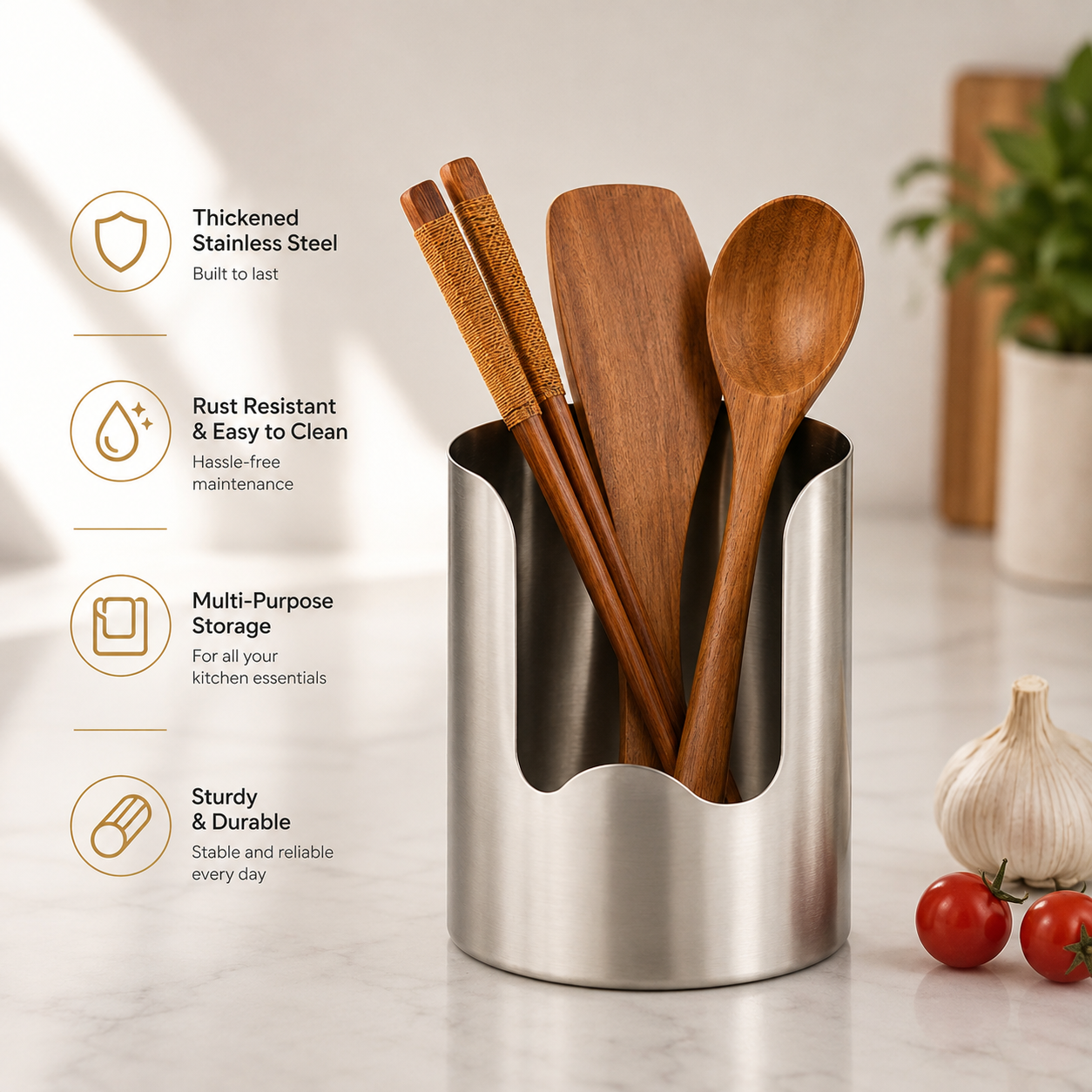 Premium Stainless Steel Utensil Organizer™