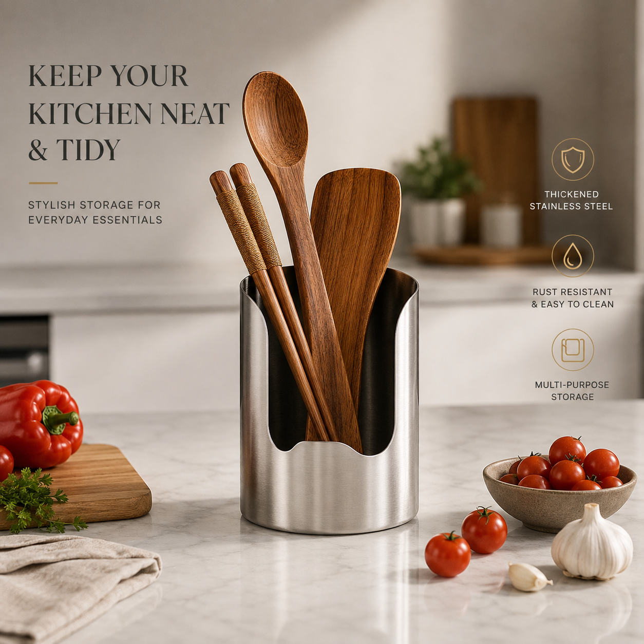 Premium Stainless Steel Utensil Organizer™