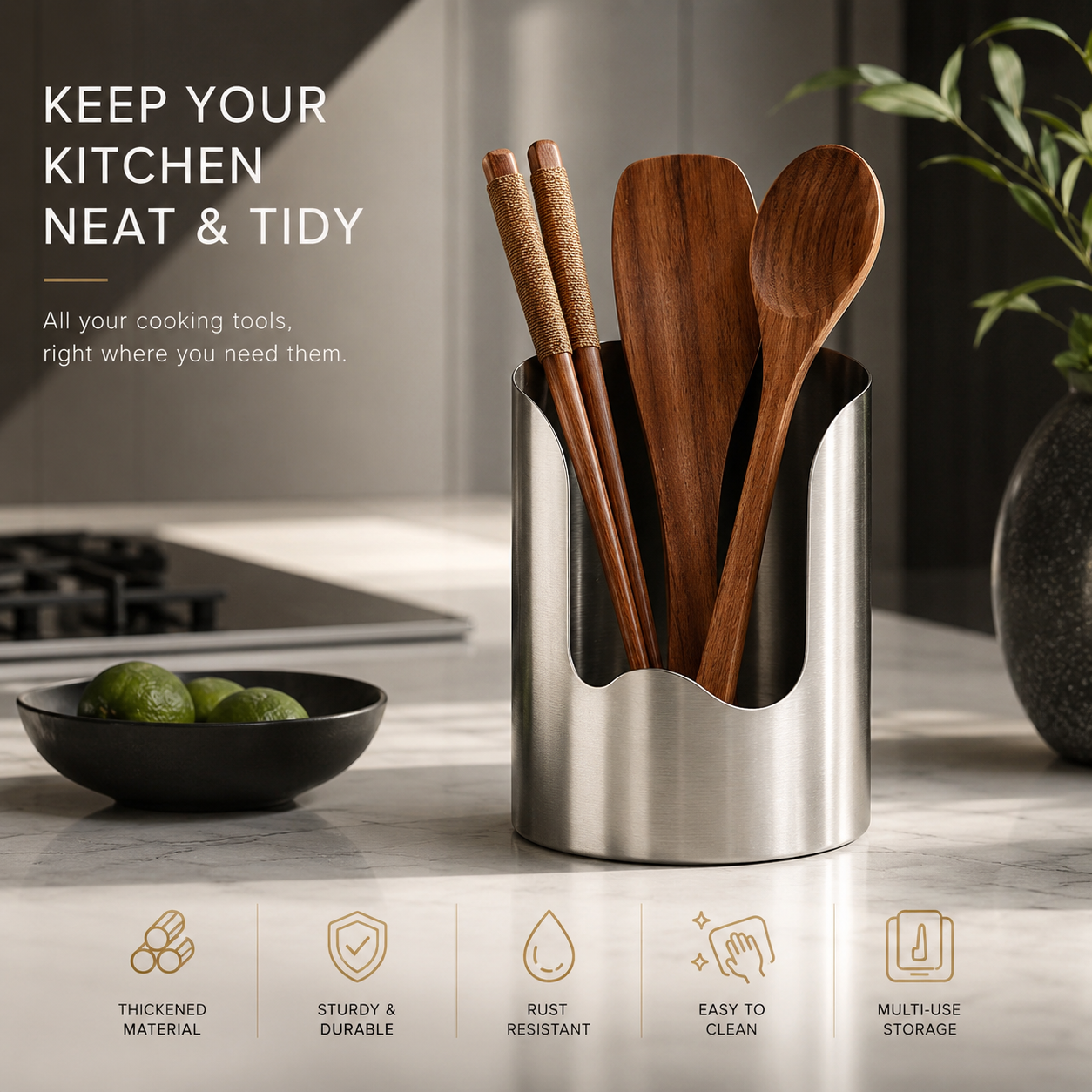 Premium Stainless Steel Utensil Organizer™
