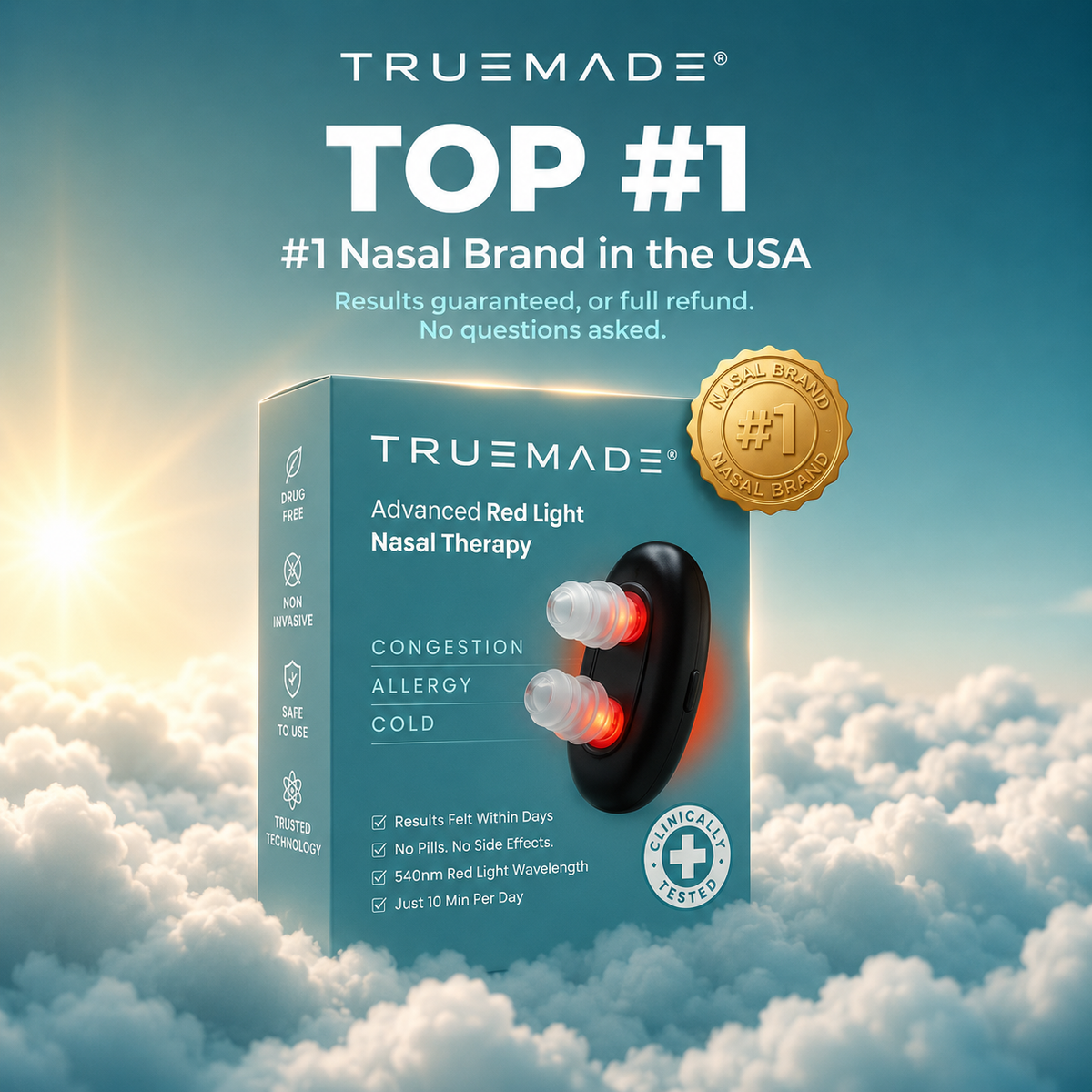TRUEMADE™ Red Light Nasal Relief Device