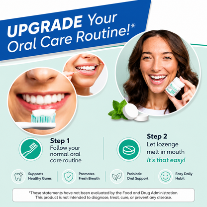 BioGaia Fresh Breath Dental Probiotic Lozenges with Zinc