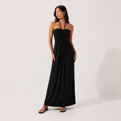 TRUEMADE™ Halter Tie Back Maxi Dress with Pockets