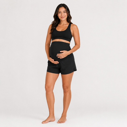 TRUEMADE™ Maternity Bump Shorts | Non-Roll Over-Belly Support