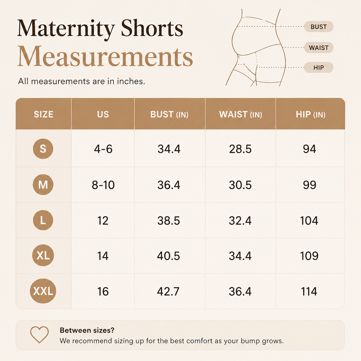 TRUEMADE™ Maternity Bump Shorts | Non-Roll Over-Belly Support