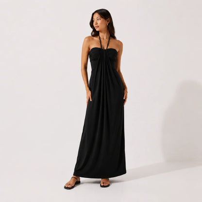 TRUEMADE™ Halter Tie Back Maxi Dress with Pockets [Private Listing for U3659841]