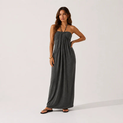 TRUEMADE™ Halter Tie Back Maxi Dress with Pockets [Private Listing for U3659841]